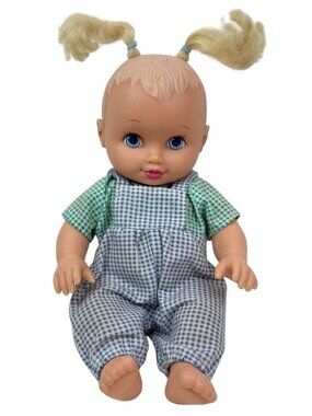VERY RARE Vintage 1991 Lauer Water Babies 9" Baby Doll w/ Blonde Hair Pigtails
